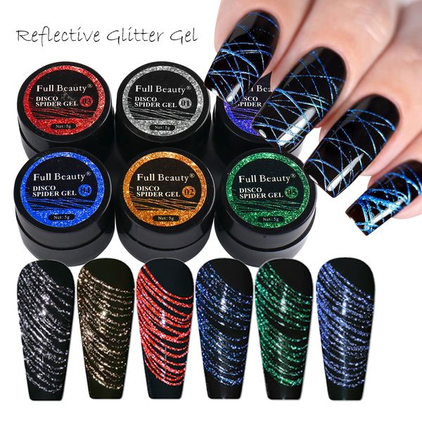 false nails 6pcs sparkling spider web gel nail polish reflective glitter soak off semi permanent varnish wire line drawing set gl1922 1 2307, Red;gold
false nails 6pcs sparkling spider web gel nail polish reflective glitter soak off semi permanent varnish wire line drawing set gl1922 1 2307, Red;gold