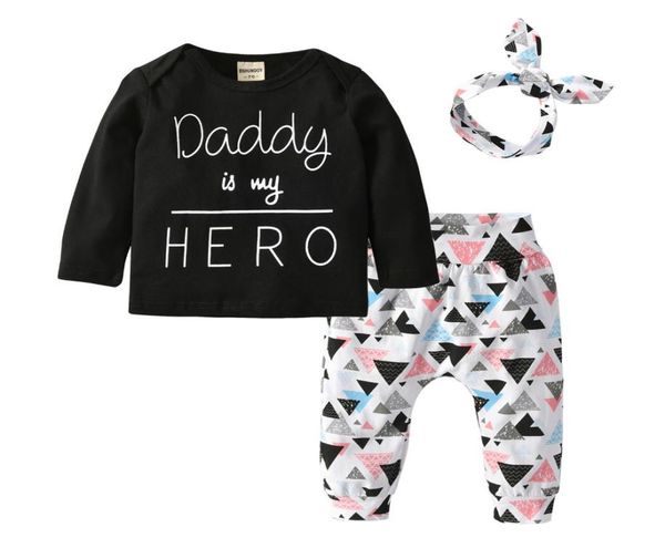 newborn baby girl clothes daddy is my hero 3pcs outfits set long sleeve tshirtpantsheadband infant toddler clothing suit y200803074174, White
newborn baby girl clothes daddy is my hero 3pcs outfits set long sleeve tshirtpantsheadband infant toddler clothing suit y200803074174, White