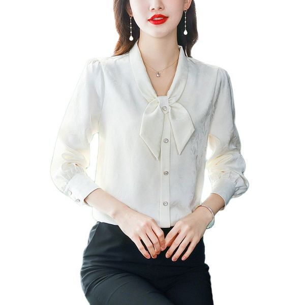 luxury designer silk women white blouses long sleeve vintage tie neck bow jacquard blouse business formal 2023 back to school sweet girl pl
luxury designer silk women white blouses long sleeve vintage tie neck bow jacquard blouse business formal 2023 back to school sweet girl pl
