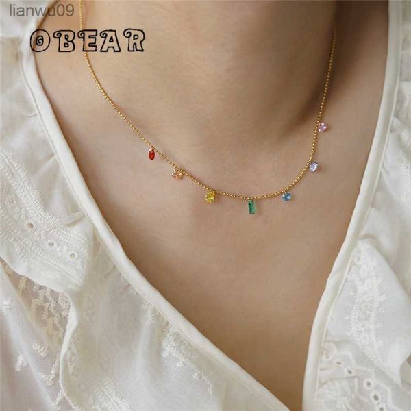colorful geometric zircon pendant necklace women stainless steel plating 18k gold personality wedding jewelry l230704, Silver
colorful geometric zircon pendant necklace women stainless steel plating 18k gold personality wedding jewelry l230704, Silver