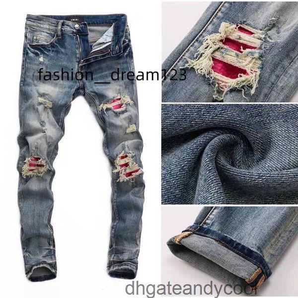 fit 2023 amirs small denim jeans slim designer pants light man high-grade ripped feet jeans worn-out color trend elastic wash pants pgo3, Blue
fit 2023 amirs small denim jeans slim designer pants light man high-grade ripped feet jeans worn-out color trend elastic wash pants pgo3, Blue