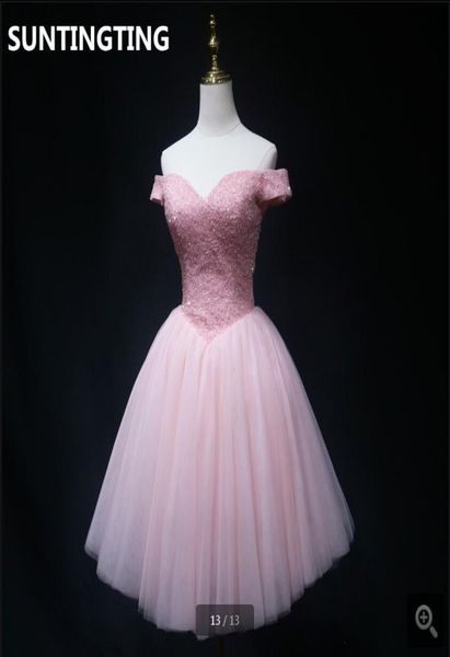 2020 real picture pink short prom dress beaded pearls off the shoulder v neck prom gowns petite knee length cocktail party dr5215822, Black
2020 real picture pink short prom dress beaded pearls off the shoulder v neck prom gowns petite knee length cocktail party dr5215822, Black