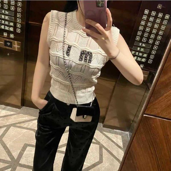 women's t-shirt designer luxury brand t shirt miu knitted vest short sleeved tshirt girl y2k nail diamond letter round neck strap tee a, White
women's t-shirt designer luxury brand t shirt miu knitted vest short sleeved tshirt girl y2k nail diamond letter round neck strap tee a, White