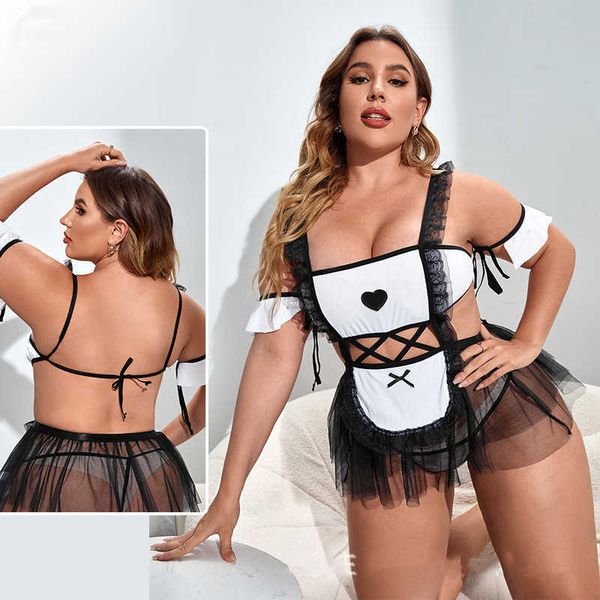 set women plus size cosplay maid lingerie set role play costume erotic maid outfit lolita dress kawaii lingerie costumeshkd230703, Black;white
set women plus size cosplay maid lingerie set role play costume erotic maid outfit lolita dress kawaii lingerie costumeshkd230703, Black;white