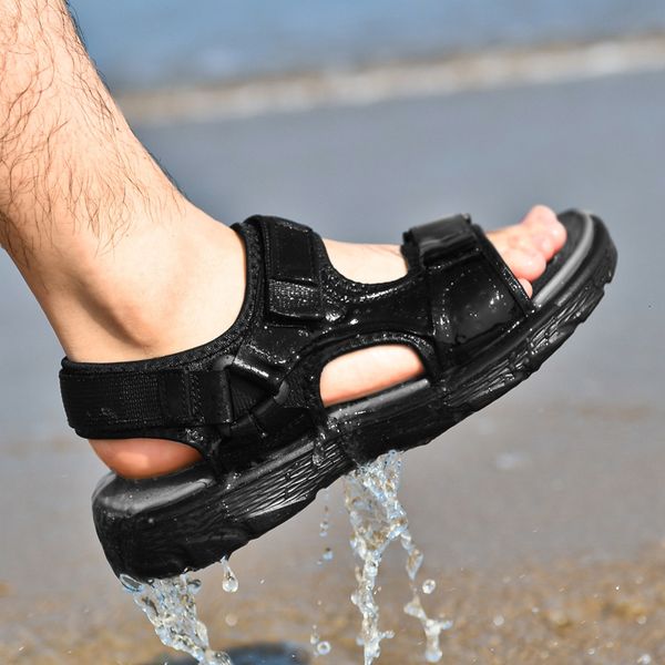 slippers fashion summer leisure breathable beach men shoes leather sandals men's waterproof size 38 p230717, Black
slippers fashion summer leisure breathable beach men shoes leather sandals men's waterproof size 38 p230717, Black