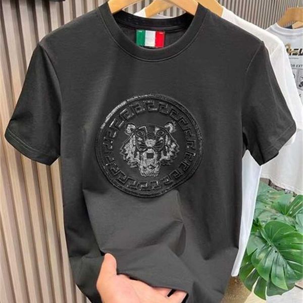 summer fashion brand mens t shirt designer embroidered tigerhead short sleeve men tshirt mercerized cotton slim tees white ou4x, White;black
summer fashion brand mens t shirt designer embroidered tigerhead short sleeve men tshirt mercerized cotton slim tees white ou4x, White;black