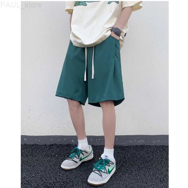 hybskr summer new solid color casual shorts loose men's drawstring light thin sports short pant korean trend y2k male streetwear l23070, White;black
hybskr summer new solid color casual shorts loose men's drawstring light thin sports short pant korean trend y2k male streetwear l23070, White;black