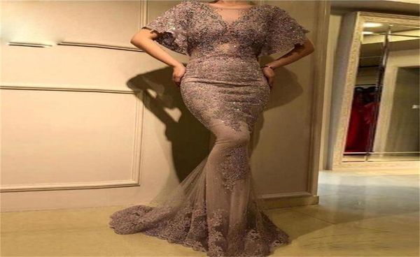 shining sequined mermaid evening dresses with sheer neck lace appliques short sleeves cocktail party gowns tulle custom made prom 1495026, Black;red
shining sequined mermaid evening dresses with sheer neck lace appliques short sleeves cocktail party gowns tulle custom made prom 1495026, Black;red