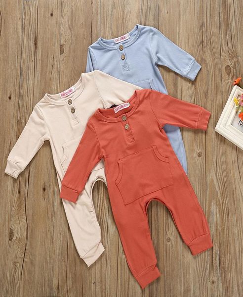 3 colors newborn baby boy girls pocket rompers infant solid color long sleeve cotton jumpsuits kids clothing m8946324299, Blue
3 colors newborn baby boy girls pocket rompers infant solid color long sleeve cotton jumpsuits kids clothing m8946324299, Blue