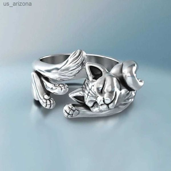 cute fortune cat animal rings couple jewelry adjustable finger rings for men lover women lady girl boy male valentine's day gift l23062, Silver
cute fortune cat animal rings couple jewelry adjustable finger rings for men lover women lady girl boy male valentine's day gift l23062, Silver