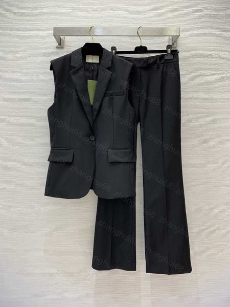 23ss women pants sets casual suit womens designer clothing one-button lapel slim-fit suit waistcoat high-waisted slimming wide-leg trousers, White
23ss women pants sets casual suit womens designer clothing one-button lapel slim-fit suit waistcoat high-waisted slimming wide-leg trousers, White