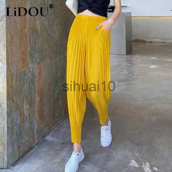 women's pants capris spring summer new casual fashion pleated ankle-length pants women elastic waist loose all-match bloomers female cl, Black;white
women's pants capris spring summer new casual fashion pleated ankle-length pants women elastic waist loose all-match bloomers female cl, Black;white
