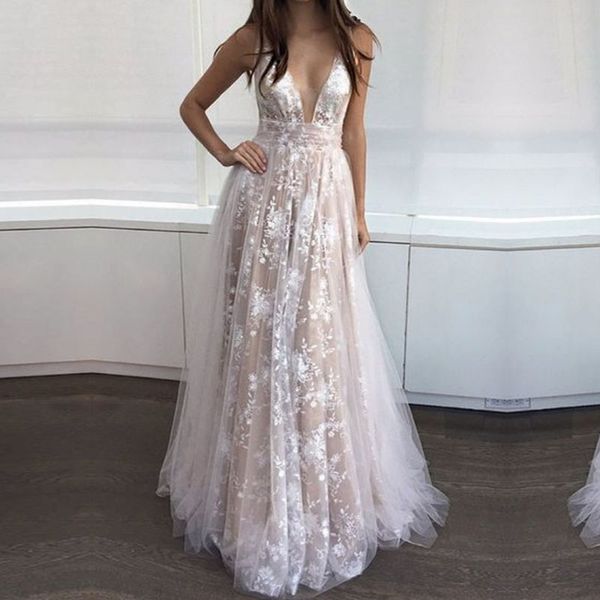 2023 summer prom dresses a line lace deep v sleeveless evening gowns with lace, Black
2023 summer prom dresses a line lace deep v sleeveless evening gowns with lace, Black