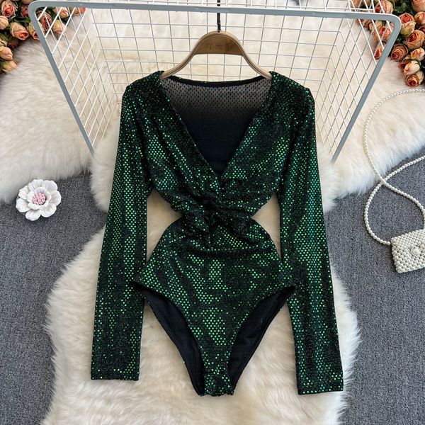 women's jumpsuits romper glitter sequin slim bodysuit chic long sleeve fashion elastic bodycon spring autumn elegant gothic 230705, Black;white
women's jumpsuits romper glitter sequin slim bodysuit chic long sleeve fashion elastic bodycon spring autumn elegant gothic 230705, Black;white