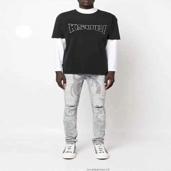ksubi t-shirt designer fashion spring/summer cotton printed short sleeve t-shirt fashion, White;black
ksubi t-shirt designer fashion spring/summer cotton printed short sleeve t-shirt fashion, White;black