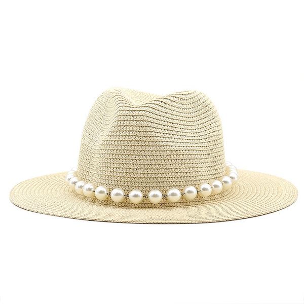 pearl hat band beach hats with chain for women fashion straw woven fedora sun hats summer holidaty panama hat, Yellow
pearl hat band beach hats with chain for women fashion straw woven fedora sun hats summer holidaty panama hat, Yellow