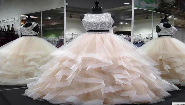 two pieces tulle ball gowns quinceanera dresses beaded stones layered ruffles backless prom gowns sweet girls 16 years dresses5255065, Blue;red
two pieces tulle ball gowns quinceanera dresses beaded stones layered ruffles backless prom gowns sweet girls 16 years dresses5255065, Blue;red