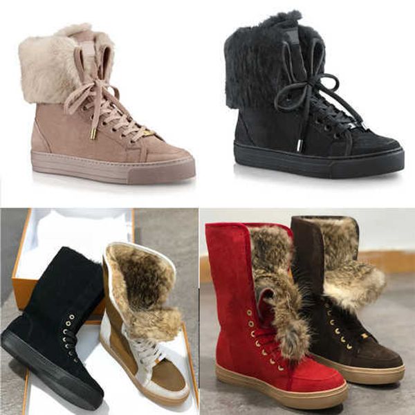women fur suede boots designer boots leather winter boot rabbit fur snow boot australia booties warm knee high martin shoes with box no16, Black
women fur suede boots designer boots leather winter boot rabbit fur snow boot australia booties warm knee high martin shoes with box no16, Black
