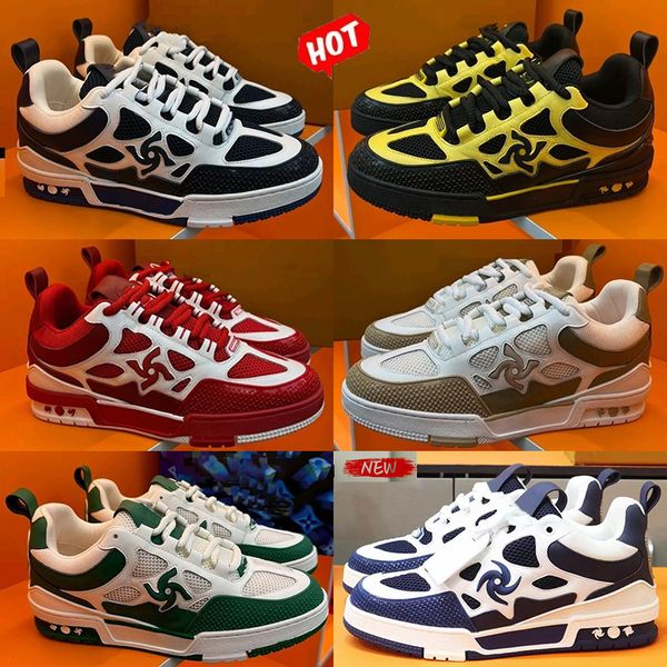 designer skate sneakers for men casual shoes sneakers rubber trainers platform trainers genuine leathe sneaker multicolor lace-up shoes size, Black
designer skate sneakers for men casual shoes sneakers rubber trainers platform trainers genuine leathe sneaker multicolor lace-up shoes size, Black