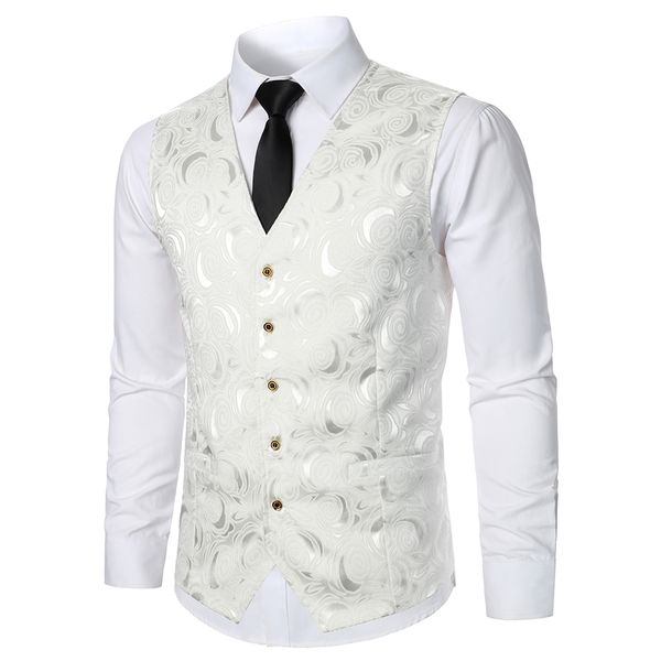 men's vests men suit vest coat roses pattern bright jacquard fabric party luxury design causal fashion slim fit 230705, Black;white
men's vests men suit vest coat roses pattern bright jacquard fabric party luxury design causal fashion slim fit 230705, Black;white