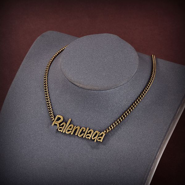 luxury design necklace 18k gold plated stainless steel necklaces choker chain letter pendant fashion womens wedding jewelry accessories, Silver
luxury design necklace 18k gold plated stainless steel necklaces choker chain letter pendant fashion womens wedding jewelry accessories, Silver