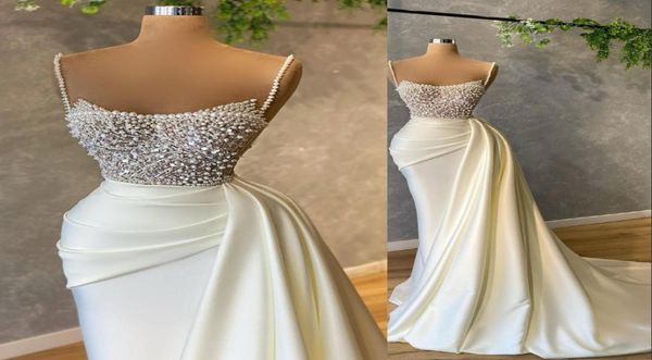 2021 luxury pearls spaghetti straps prom dresses mermaid evening dress beading sequins ruched satin sweep train party gowns o9247270, Black
2021 luxury pearls spaghetti straps prom dresses mermaid evening dress beading sequins ruched satin sweep train party gowns o9247270, Black