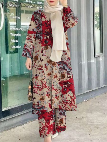 ethnic clothing zanzea vintage floral printed long sleeve loose pants sets dubai abaya suits 2pc islamic muslim 230705, Red
ethnic clothing zanzea vintage floral printed long sleeve loose pants sets dubai abaya suits 2pc islamic muslim 230705, Red