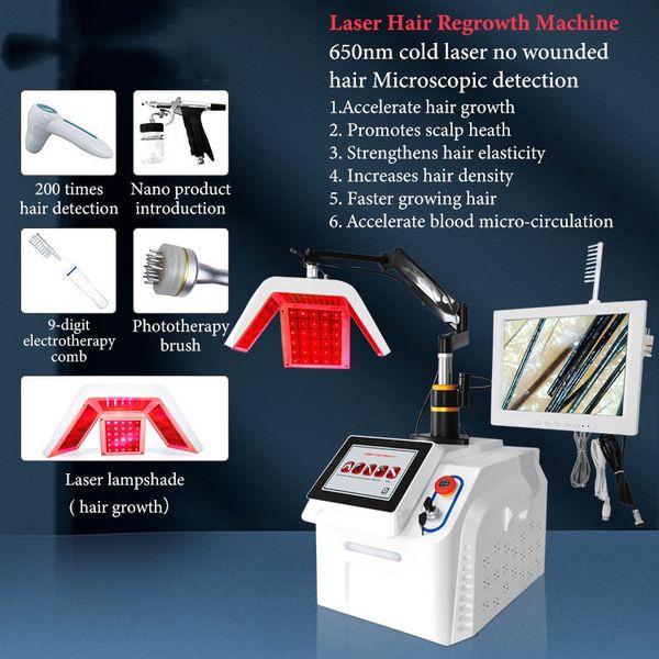 high frequency comb 650nm lasers scalp treatment detection system diode laser light therapy hair growth anti-hair treatment scalp care machi, Black
high frequency comb 650nm lasers scalp treatment detection system diode laser light therapy hair growth anti-hair treatment scalp care machi, Black
