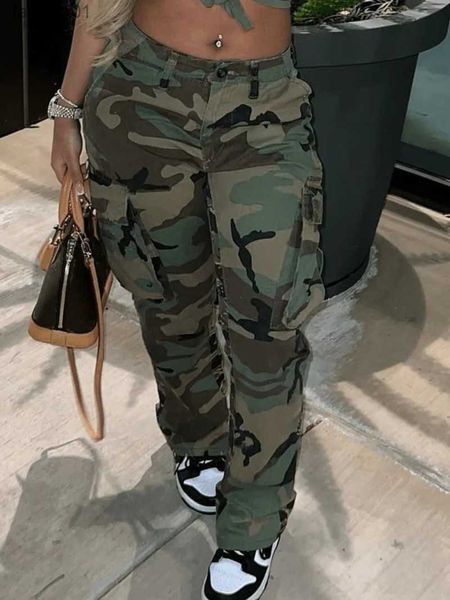 women plus size camo print side pocket cargo pants camouflage mid waist casual camo pants regular leisure lady pants 2023 new l230621, Black;white
women plus size camo print side pocket cargo pants camouflage mid waist casual camo pants regular leisure lady pants 2023 new l230621, Black;white