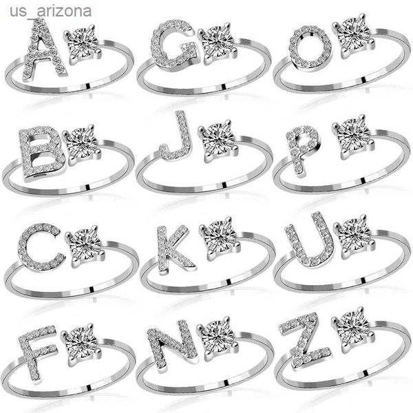 1pc shining rhinestone mosaic 26 letters initial ring new fashion opening cuff ring for women charm jewelry gift l230620, Silver
1pc shining rhinestone mosaic 26 letters initial ring new fashion opening cuff ring for women charm jewelry gift l230620, Silver