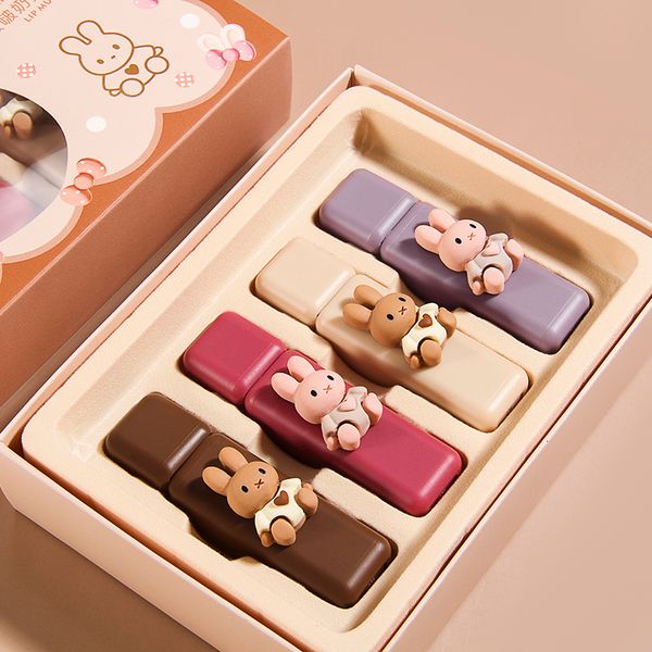 lipstick cartoon cute matte 4pcs lip gloss makeup set velvet liquid lasting chestnut mud mousse nonstick cup tint clay 230704
lipstick cartoon cute matte 4pcs lip gloss makeup set velvet liquid lasting chestnut mud mousse nonstick cup tint clay 230704