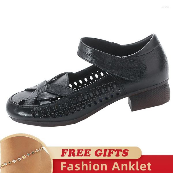 dress shoes fashion women pumps summer breathable hollow genuine leather thick heel handmade casual ladies retro, Black
dress shoes fashion women pumps summer breathable hollow genuine leather thick heel handmade casual ladies retro, Black