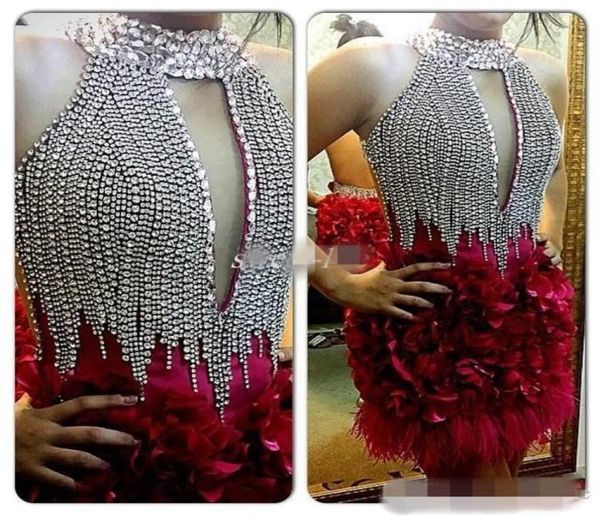 sparkly new high neck cocktail party dresses crystals knee length 2019 evening occasion gowns with feathers 3d handmade f4093033, Black
sparkly new high neck cocktail party dresses crystals knee length 2019 evening occasion gowns with feathers 3d handmade f4093033, Black