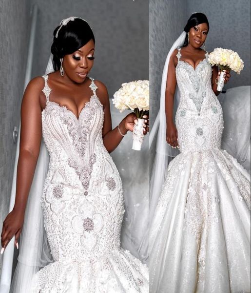 2022 african arabic luxury mermaid wedding dresses crystal beading spaghetti straps lace appliques pearls with flowers formal brid9304238, White
2022 african arabic luxury mermaid wedding dresses crystal beading spaghetti straps lace appliques pearls with flowers formal brid9304238, White