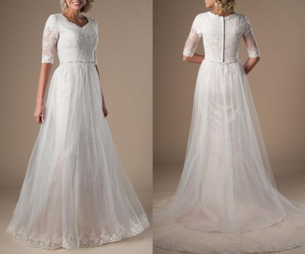 ivory champagne modest wedding dresses with half sleeves beaded belt lace tulle lds bridal gowns sleeved custom made religious wed9112401, White
ivory champagne modest wedding dresses with half sleeves beaded belt lace tulle lds bridal gowns sleeved custom made religious wed9112401, White