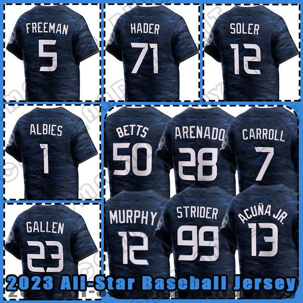 13 ronald acuna jr. 28 matt olson 2023 baseball jerseys 5 freddie an nolan arenado all-star mookie betts josh hader corbin carroll luis arra, Blue;black
13 ronald acuna jr. 28 matt olson 2023 baseball jerseys 5 freddie an nolan arenado all-star mookie betts josh hader corbin carroll luis arra, Blue;black