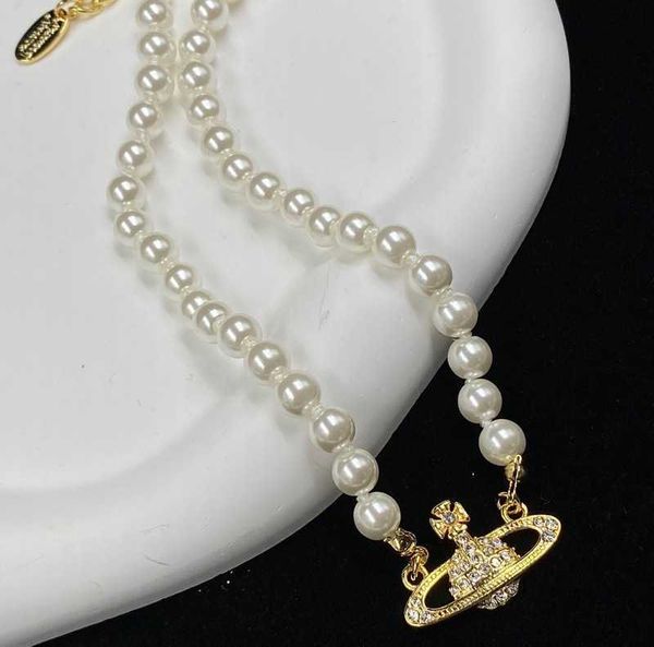 designers jewelry necklace queen mother's necklace vivian the same saturn pearl inlaid diamond planet luxury high level collarbone neck, Silver
designers jewelry necklace queen mother's necklace vivian the same saturn pearl inlaid diamond planet luxury high level collarbone neck, Silver