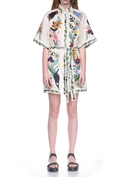 2023 luxury dress spring/summer european and american designers women's polo neck loose sleeve lace up waist single breasted white bott, Black;gray
2023 luxury dress spring/summer european and american designers women's polo neck loose sleeve lace up waist single breasted white bott, Black;gray