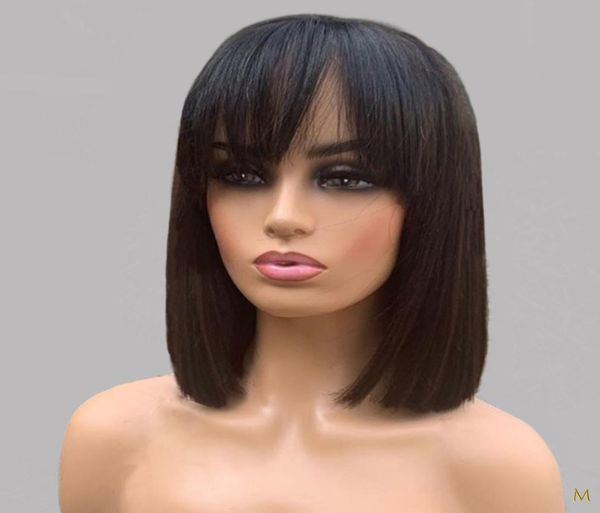 13x4 straight bob fringe wig with bangs short lace front human hair wigs remy brazilian 130 150 density middle ratio bleached3382017, Black
13x4 straight bob fringe wig with bangs short lace front human hair wigs remy brazilian 130 150 density middle ratio bleached3382017, Black