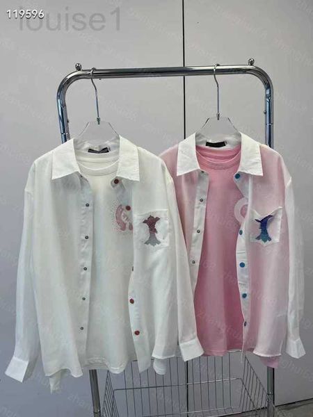 women's blouses & shirts designer 23ss womens clothing women shirt high neck blouse lapel glitter embroidery long-sleeved shirt clothes, White
women's blouses & shirts designer 23ss womens clothing women shirt high neck blouse lapel glitter embroidery long-sleeved shirt clothes, White