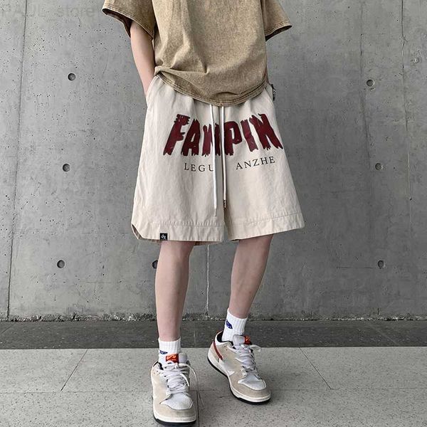 men's men shorts casual loose overalls 2023 new summer fashion bermudas joggers l230705, White;black 
men's men shorts casual loose overalls 2023 new summer fashion bermudas joggers l230705, White;black