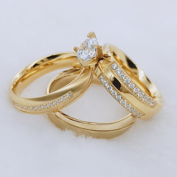 band rings 3pcs couple wedding set for women men love alliance cz diamond engagement marriage jewelry fedi nuziali 18k gold plated 230704, Silver
band rings 3pcs couple wedding set for women men love alliance cz diamond engagement marriage jewelry fedi nuziali 18k gold plated 230704, Silver