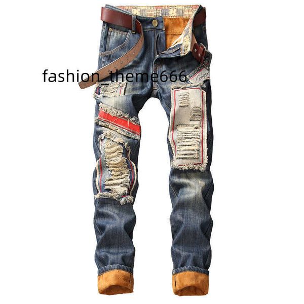 denim designer hole jeans ripped pants for men size 28-38 40 autumn winter plus velvet hip hop punk streetwear trousers, Blue
denim designer hole jeans ripped pants for men size 28-38 40 autumn winter plus velvet hip hop punk streetwear trousers, Blue