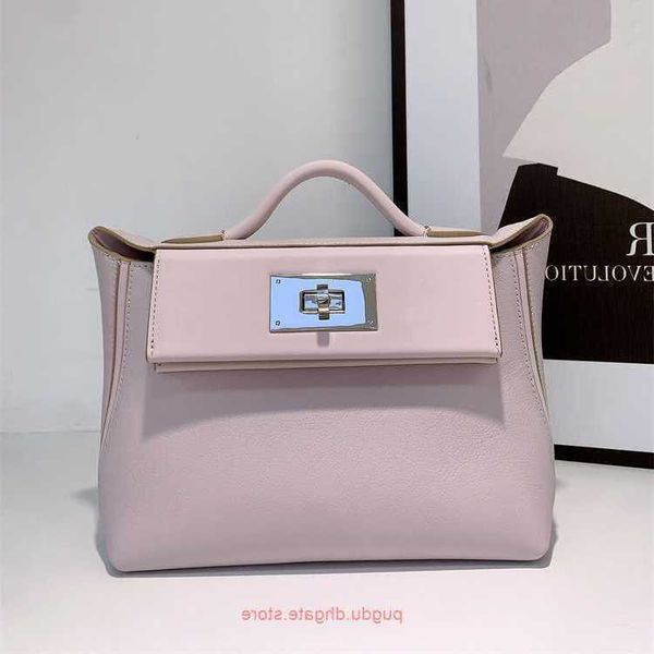 luxury designer tote bags h home 2424 online store 2023 new carrie bag mini24 24 head layer cowhide single shoulder messenger handbag elegan