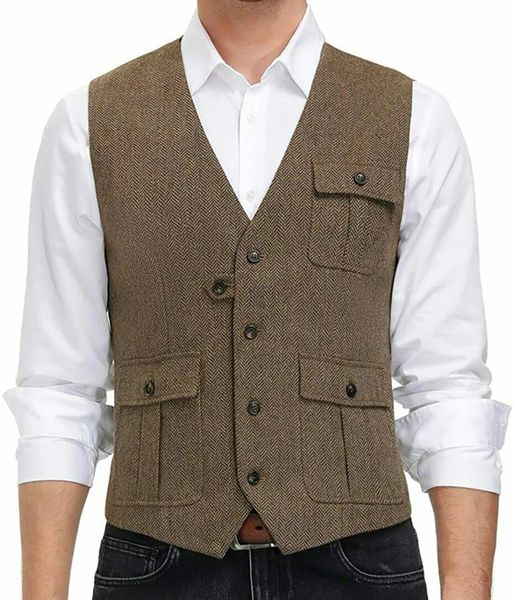 men's vests brown burgundy green blue suit vest for men wool tweed casual waistcoat formal business groomsmen wedding 230705, Black;white
men's vests brown burgundy green blue suit vest for men wool tweed casual waistcoat formal business groomsmen wedding 230705, Black;white
