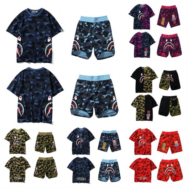 ape mens tshirt shorts set t-shirts sporty womens tees set trends cotton short sleeves camouflage sharks tshirts clothing street shorts sle, White;black
ape mens tshirt shorts set t-shirts sporty womens tees set trends cotton short sleeves camouflage sharks tshirts clothing street shorts sle, White;black