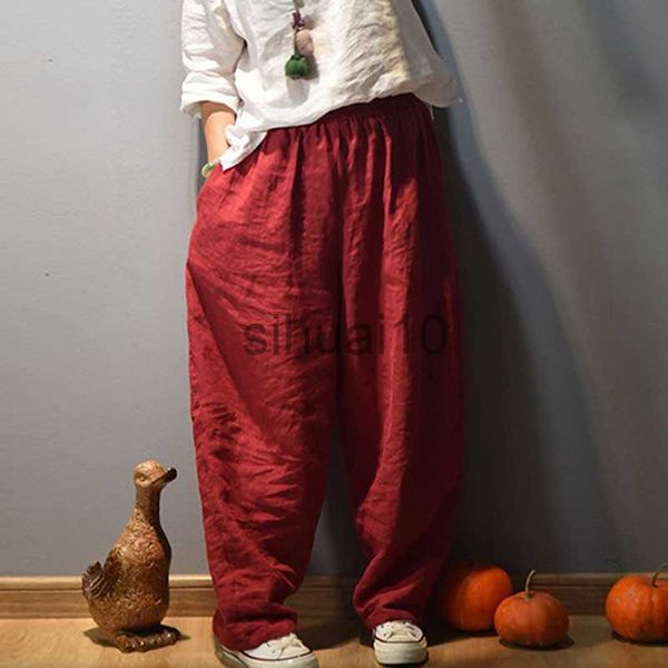 women's pants capris johnature full length fashion retro elastic waist cotton linen wide leg pants 2023 autumn new loose casual all-mat, Black;white
women's pants capris johnature full length fashion retro elastic waist cotton linen wide leg pants 2023 autumn new loose casual all-mat, Black;white