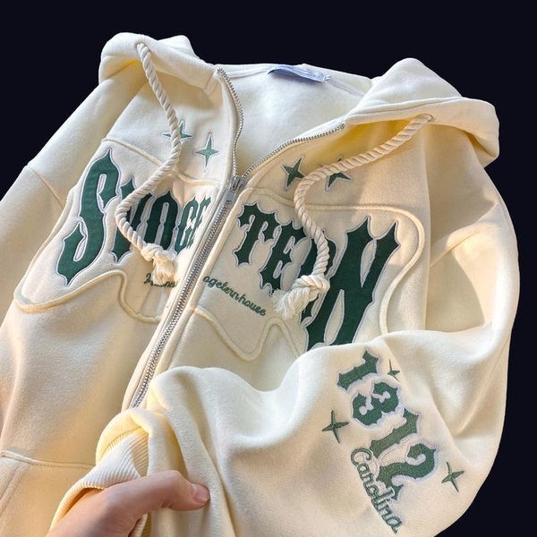 womens hoodies sweatshirts personalized design letter patch embroidery hooded zipper cardigan hoodies women winter loose casual hoodies 2307, Black
womens hoodies sweatshirts personalized design letter patch embroidery hooded zipper cardigan hoodies women winter loose casual hoodies 2307, Black