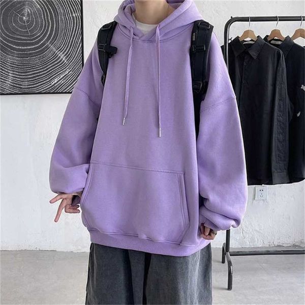 men's hoodies autumn korean version of the solid color sweater trend wild hooded thick coat loose long-sleeved 47dk, Black
men's hoodies autumn korean version of the solid color sweater trend wild hooded thick coat loose long-sleeved 47dk, Black
