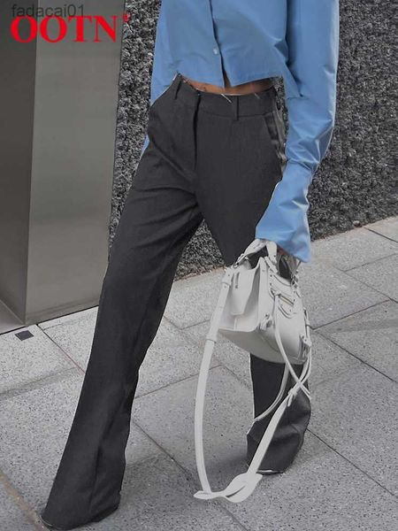 ootn office mid waisted women pants gray autumn high street straight pants fashion lady floorlength allmatch trouser gray 2022 l230621, Black;white
ootn office mid waisted women pants gray autumn high street straight pants fashion lady floorlength allmatch trouser gray 2022 l230621, Black;white